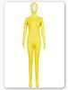 Zentai-Anzug mit fluoreszierendem Schnurrbart & Augenbrauen - einfarbiger Performance-Body