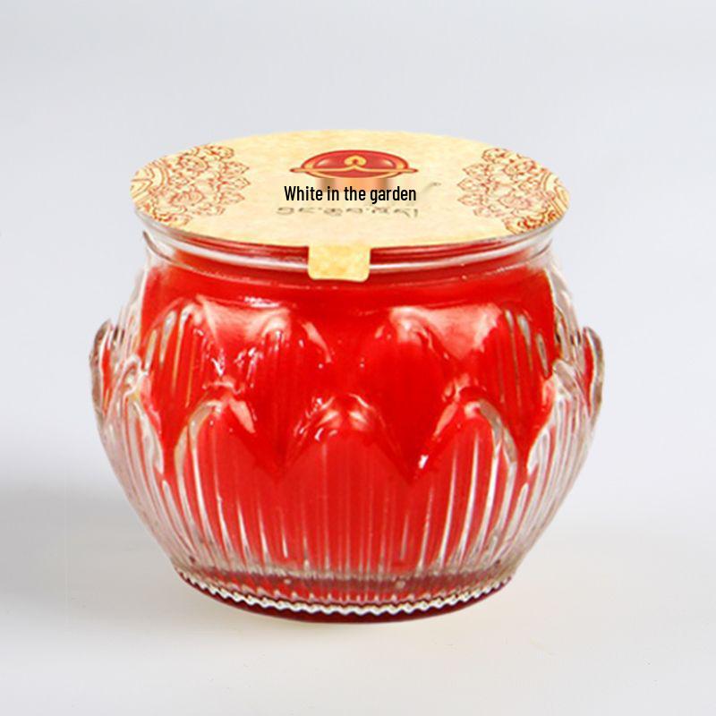 Ghee Lotus Lamp for Buddha Offering - Available in 1.5 to 24 Hour Durations