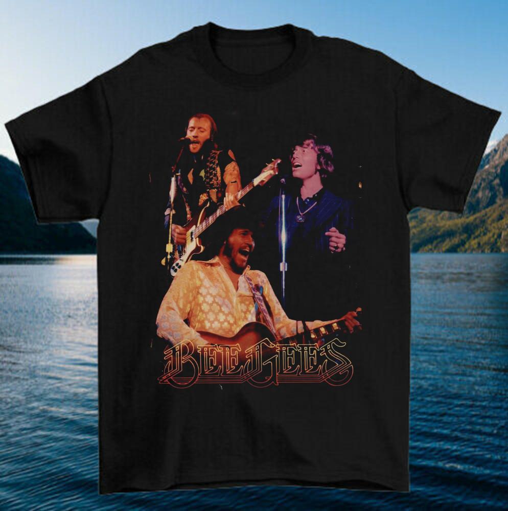 The Bee Gees Members On Stage Men Size S to 2345XL T-Shirt Gift Fans Unisex T-Shirt M