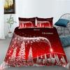 Weihnachtsgeschenk Serie Bettbezug Kissenbezug Zwei- oder Dreiteiliges Set Polyester Digitaldruck Feiertagsdekoration