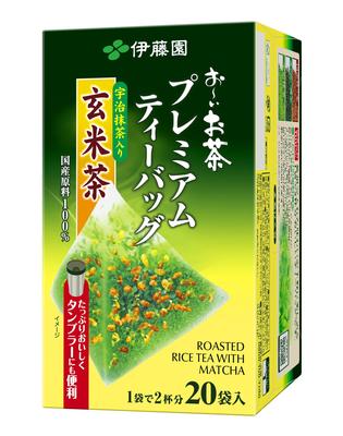 Itoen Oi Ocha Premium Poşet Çaylar, Uji Matcha'lı Kavrulmuş Pirinç Çayı, 2,3g x 20 poşet