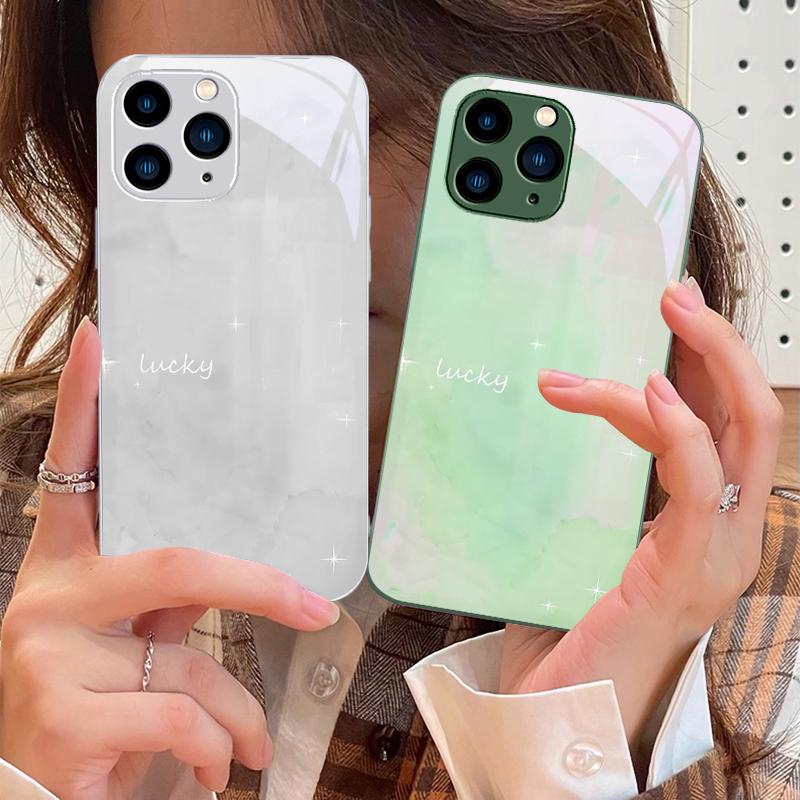 Aquarell-Mischung Für iPhone 16 Pro Max 15 Pro 14 13 12 Mini 11 XS Max XR 7 8 Plus SE 2022 Gehärtetes Glas Handyhülle