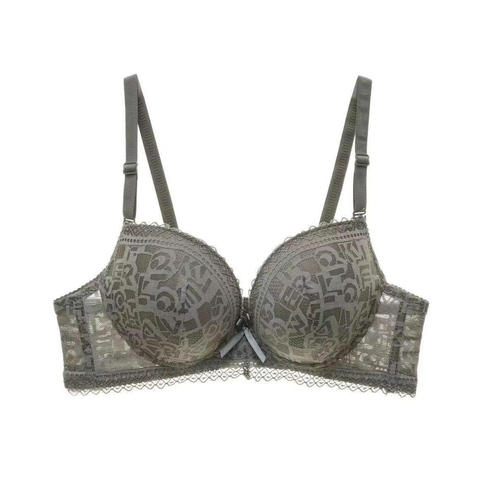 French Lace Push-Up Bra - Wireless, Sexy, Side Support, Anti-Spillage