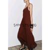 Summer New Product Women's Clothes Seaside Vacation Style round Neck Sleeveless Long Embroidered Strap Dress 6895058