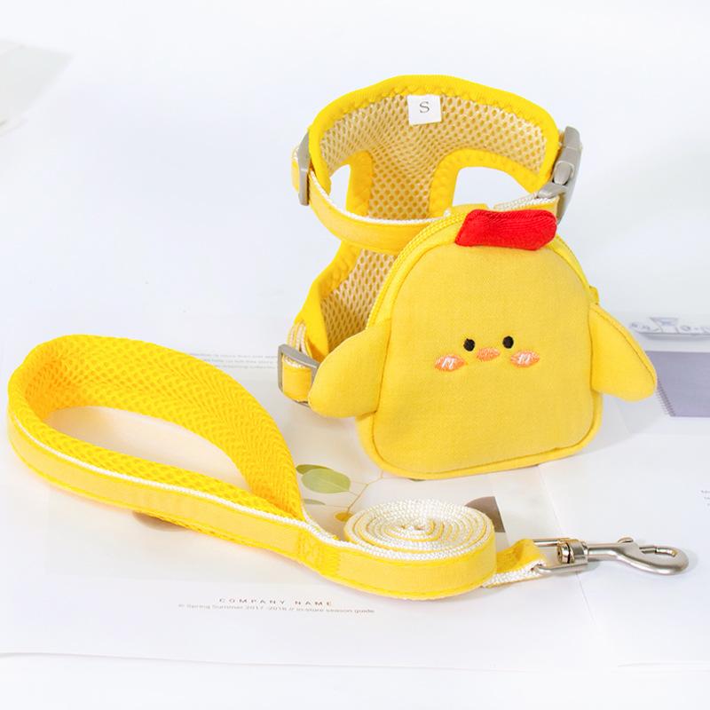 Dog Leash Small Dog Undershirt Chest Strap Teddy Anti-Breakaway Dog Walking Leash Small And Medium-Sized Pets Applicable