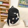 Schoolbag New Schoolbag Women's Japanese Small Fresh Cartoon Cute Middle School Backpack Contrasting Color Simple Junior High School Backpack