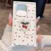 Ins Korean Style Embroidered Cherry Suitable for IPhone 15 Promax Apple 14 Phone Case 13 Leather Pattern 12 Women 16