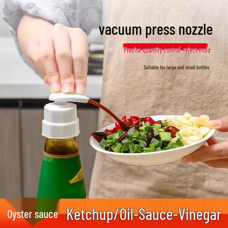 

Универсальная насадка-помпа для устричного соуса для бытовых бутылок с приправами 10th Gen - Pack of 5 [White] + 10 Spare Tubes белый/чёрный