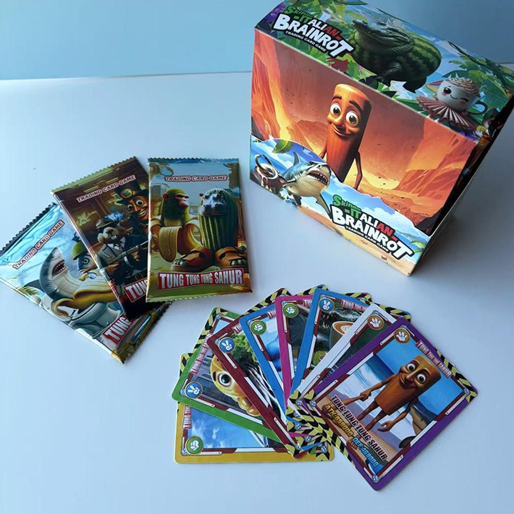 Tung Tung Tung Sahur Tralalero Tralala Card Game Toy Trading Cards  Italian Brainrot Collection Cards for Children Holiday Gifts
