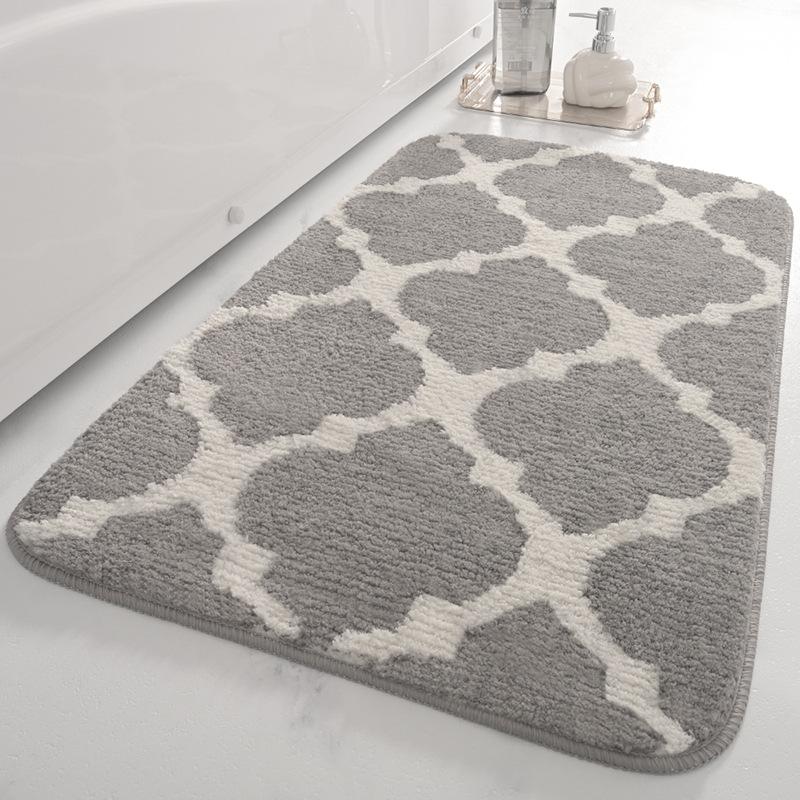 Jacquard Bathroom Non-slip Mat Bathroom Absorbent Household Floor Mat
