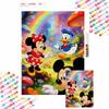 Mickey Mouse Minnie Donald Duck Oil Painting Handmade Painting Art Kit Mosaic Diy Home Decoration Gift