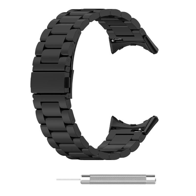 Premium Adjustable Metal Replacement Band Suitable For Watch 4 3 41mm 45mm Three Bead Design Scratch Resistant Accessory