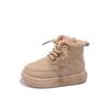 Kids Winter Warm Ankle Boots Boys Girls Faux Leather Snow With Fleece Lining Toddler Child Size 21-30