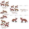 Realistisches PVC-Waldtier-Fuchs-Modellset mit fünf entzückenden statischen Figuren