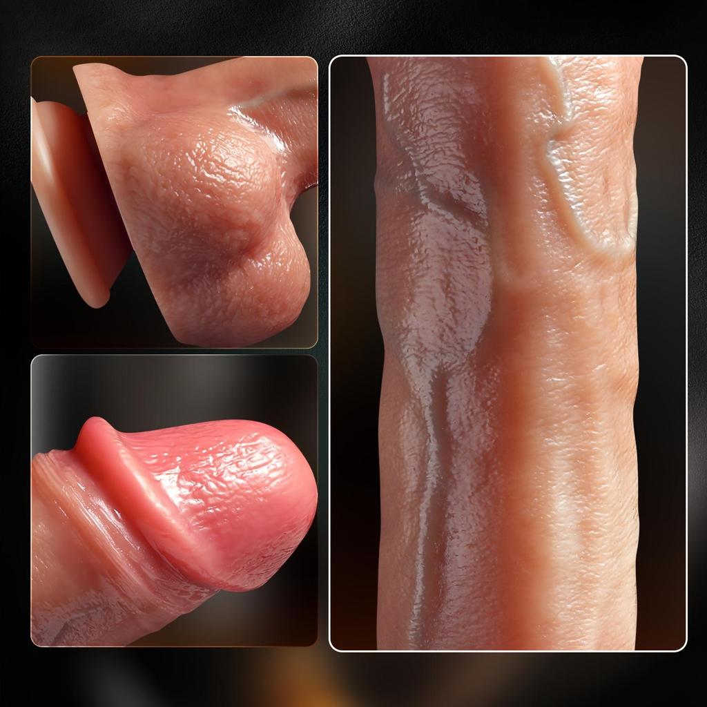 Thrusting Dildo Realistic Big Fake Penis Bezdrátový Vibrátor Sex Hračky pro ženy Kohout Vaginální Anální Play Dálkové ovládání Teleskopické pro dospělé Erotika pro ženy