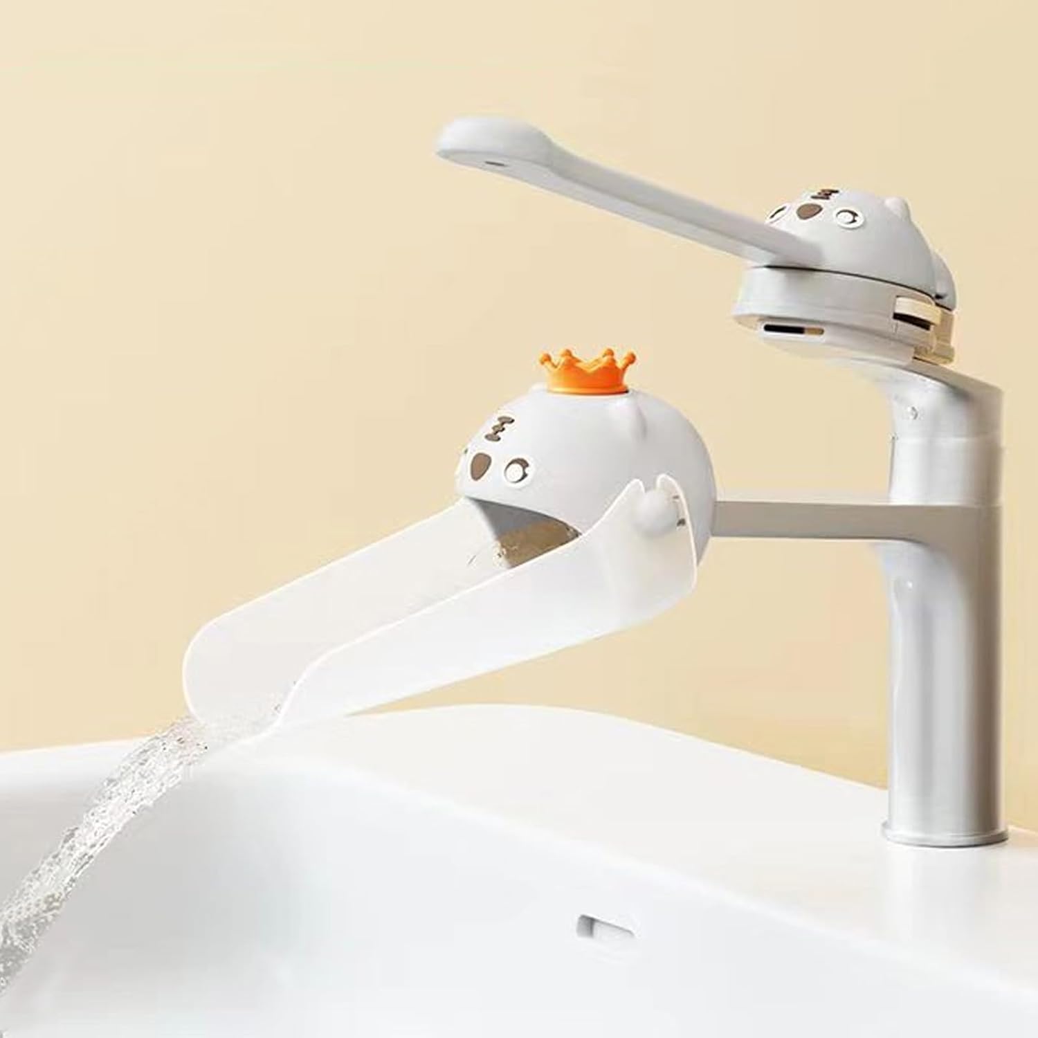 Faucet Handle Extender Set - Tap Handle and Nozzle Extender Childrens Faucet Extender Sink Extender Faucet Animals Extender Kids Hand Wash Helper for