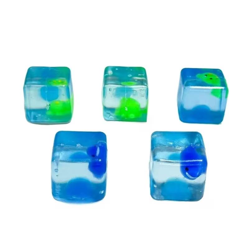 Transparante IJsblokje Zee Dieren Squishy Speelgoed TPR Gel Knijp Fidget Speelgoed Stressverlichting Bureau Speelcadeau voor Kinderen Volwassenen