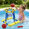 Floating Pool Basketball Hoop Summer Games Toys for Indoor Family Teens BluewithoutBackboard