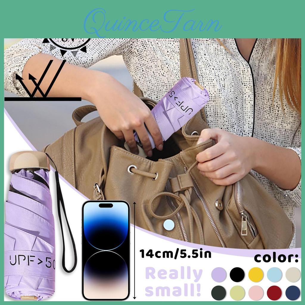 Portable Small Umbrella Capsule Sun Umbrella Rain Umbrella Womens Sunny And Rainy Dualuse Parasol Sun Umbrella