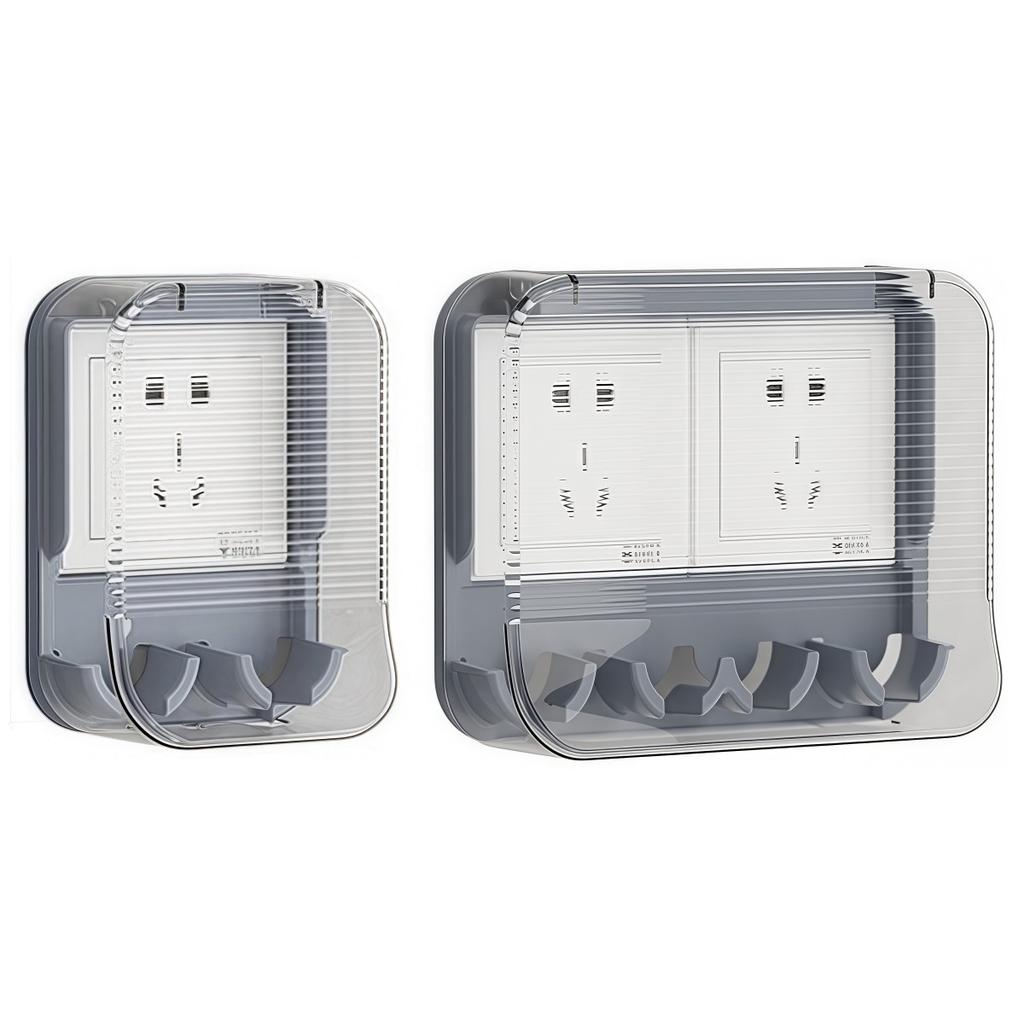 Easy Install Waterproof Socket Cover Protection Kitchen Bathroom Protector Socket Plate Guard Creative Home Decor