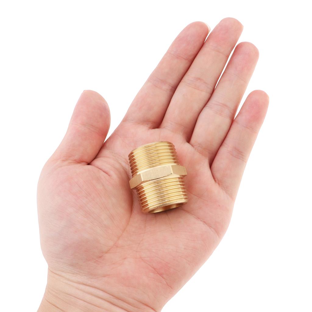 Adaptador de Rosca para Tubería de Latón Hembra de 3/4 de Pulgada a NPT Macho para Tuberías Industriales, Sistemas de Aceite, Aplicaciones de Tuberías de Agua de Jardín