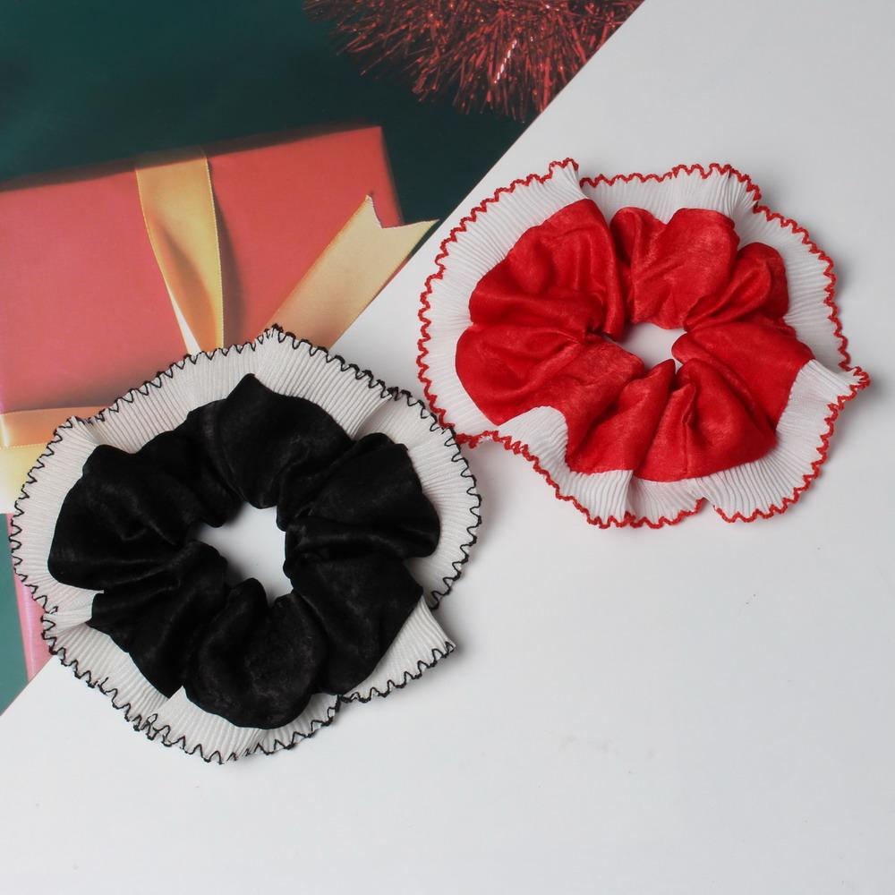 

2 шт. Кружевные резинки для волос для женщин и девочек, Рождественская резинка для волос, Эластичные резинки для волос, Держатели для хвостика, Резинка для волос, Большая резинка