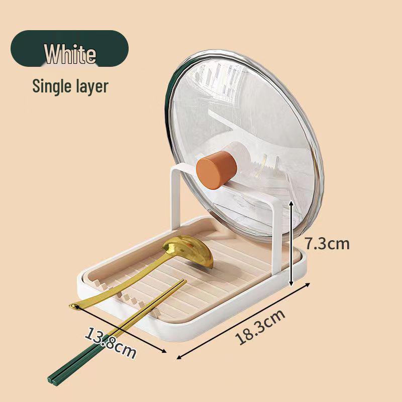 

Элегантная многофункциональная кухонная полка: Многоярусный органайзер для крышек от кастрюль и кухонной утвари