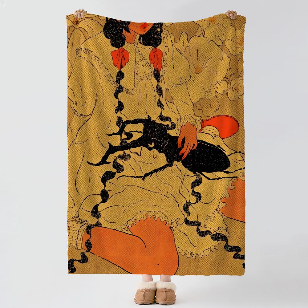 Art B-bottling Sunshine-e Throw Thick Comfort Flannel Quilt, Multi-scene Use Indoor Outdoor Daily Nap