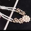 Yousheng Women Necklace Bohemian Elegant Double-layer Sun Flower Pendant Geometric Ladies Faux Pearl Choker Necklace Jewelry Decoration Gift for