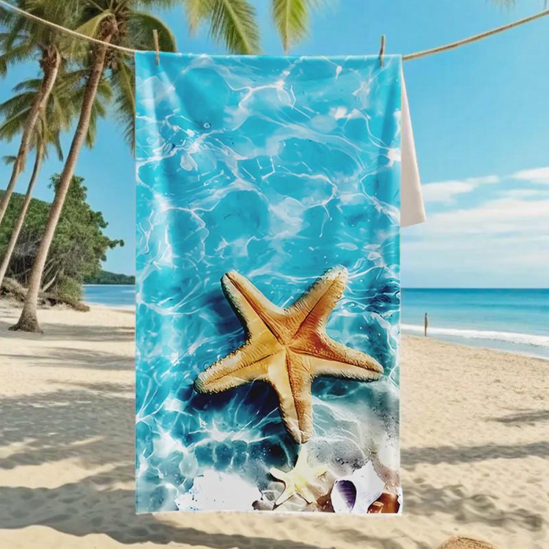 Ultra Absorbent Microfiber Beach Towel With Sea Turtle Print Quick Dry Large Size 70x140cm Pool Vacation Travel
