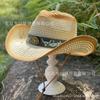 New jazz straw hat women's summer outdoor travel shading vacation Tibetan hat western cowboy hat men