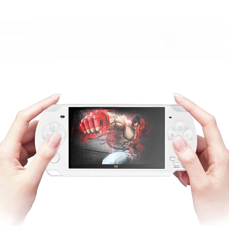 X6 Handheld-Spielkonsole: 4,3" Farbbildschirm, 128-Bit Arcade, GBA/FC kompatibel, Ideal für Kinder.