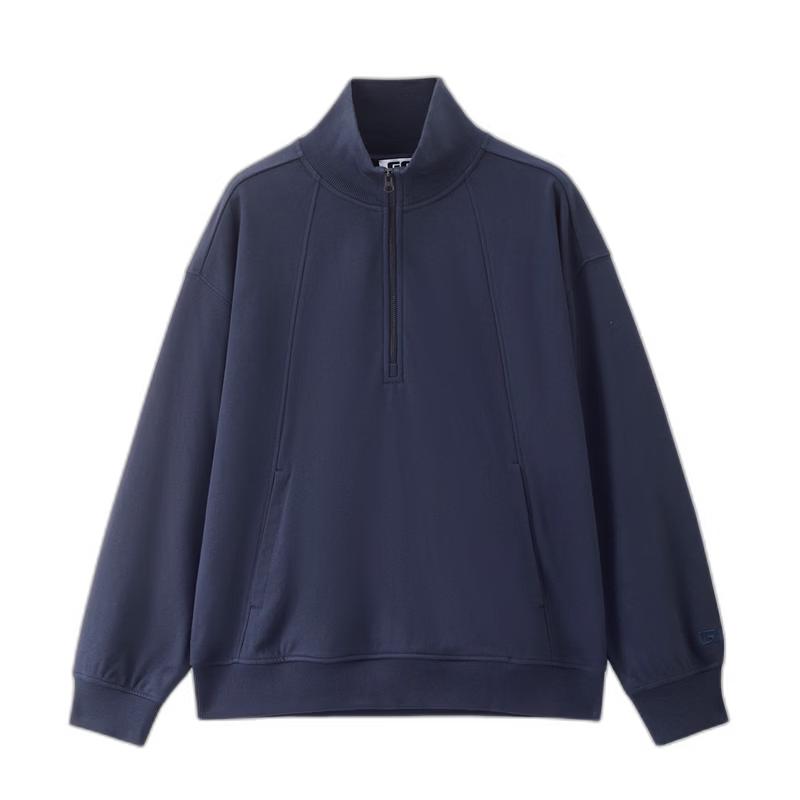 GIORDANO CONCEPTS Men s Half-Zip High-Neck Sweatshirt S