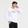 Li-Ning Ping Pong Series Solid Color Letter Logo Print Pullover Casual Crew Neck Sweatshirt Unisex Tops White AWDT281-1