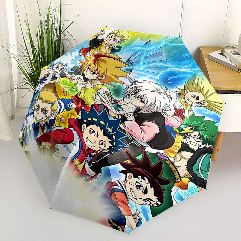 

1pc Anime Characters Outdoor Umbrella - Automatic Opening/Closing, Portable 3-Fold Design, 8-Bone Iron Frame - Perfect Gift for Fans, Travelers,