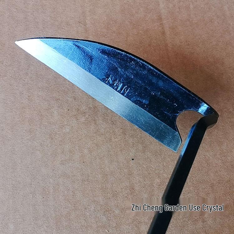 Steel Long-Handled Bent Sickle for Weeding and Mowing Wild Vegetables