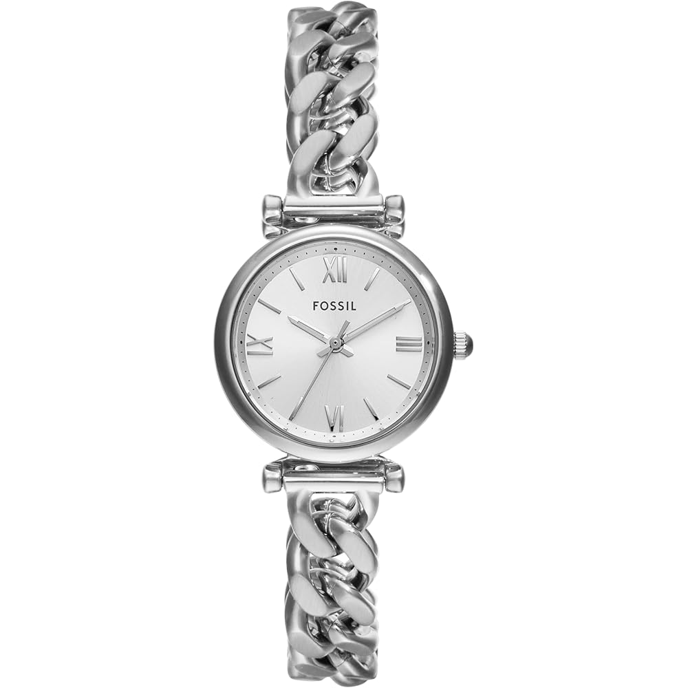 Fossil Carlie ES5331 Women s Silver Watch with Quartz Movement and Water Resistance