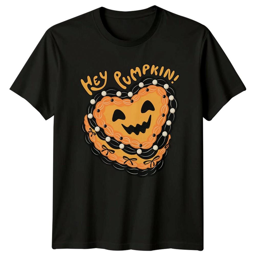Hey Pumpkin Unisexs TShirt Retro Coquette Halloween Halloween Gift For Her