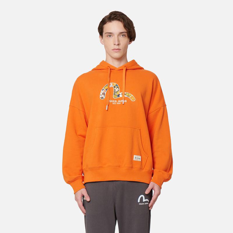 Evisu Sweatshirts Men's Hooded Moderate Regular 2EAHTM2SW332LFCT