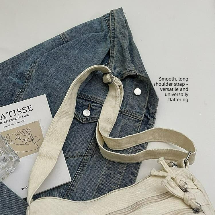 New Women's Denim Canvas Bag Messenger Bag