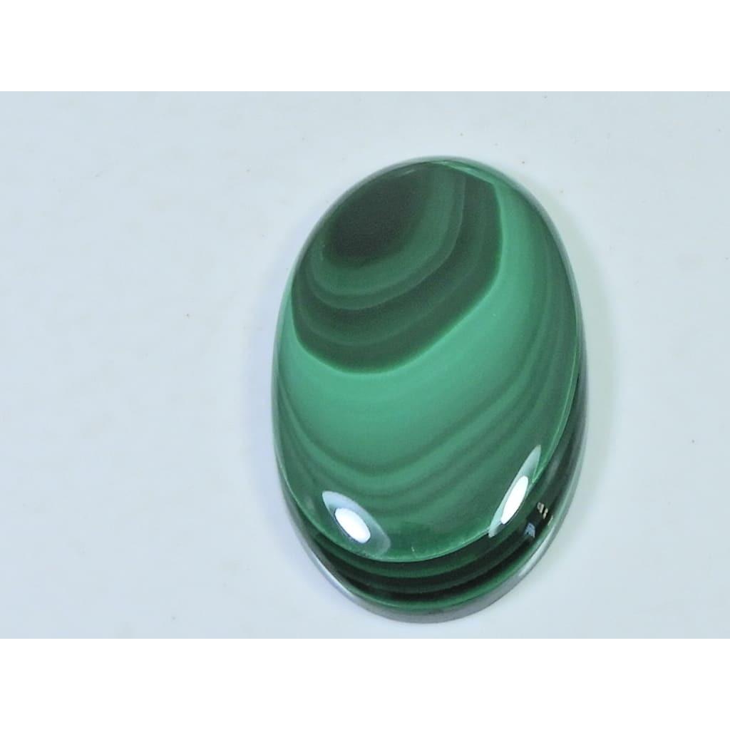 

115Cts. Natural Green Malachite Oval Shape Cabochon Loose Gemstone 28X44X7MM D-343