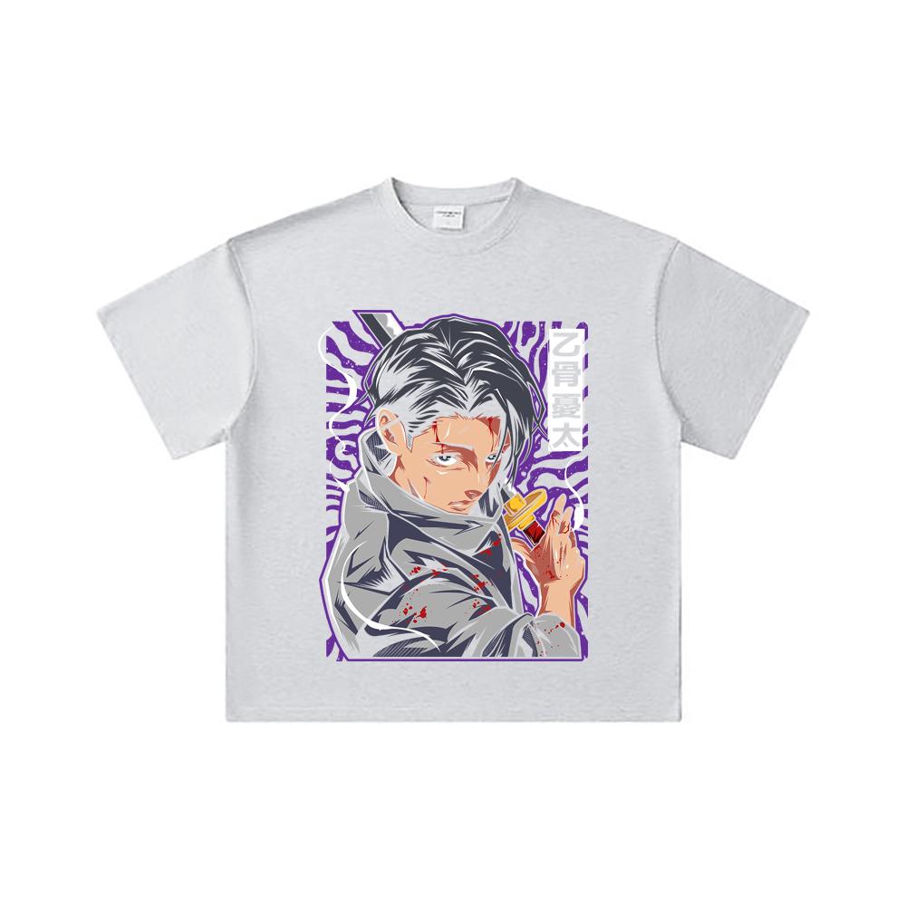 260 GSM Double Yarn 32 Count 100% Cotton Jujutsu Kaisen V53 Yuta Print Unisex Heavy Cotton T Shirt