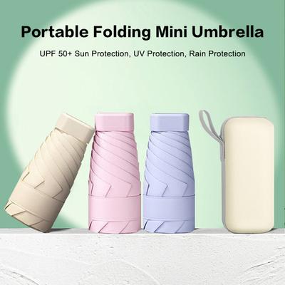 Mini Umbrella Capsule Umbrella Sunny And Rainy Dualuse Rainproof Sun Protection Outdoor Traveling Portable Parasol Umbrella