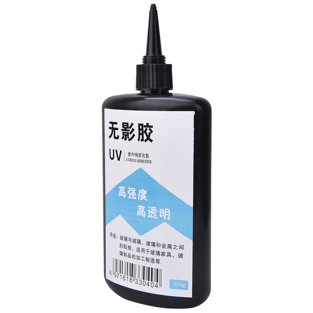 Clear UV Glue Ultraviolet Cure High Strength Adhesive for Glass Coffee Table Crystal Acrylic250g
