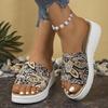 Fashion Women Slippers Colorful Tribal Pattern Fashion Platform Sandals Summer Comfortable Beach Shoes Women Wedge Slippers Slides Women