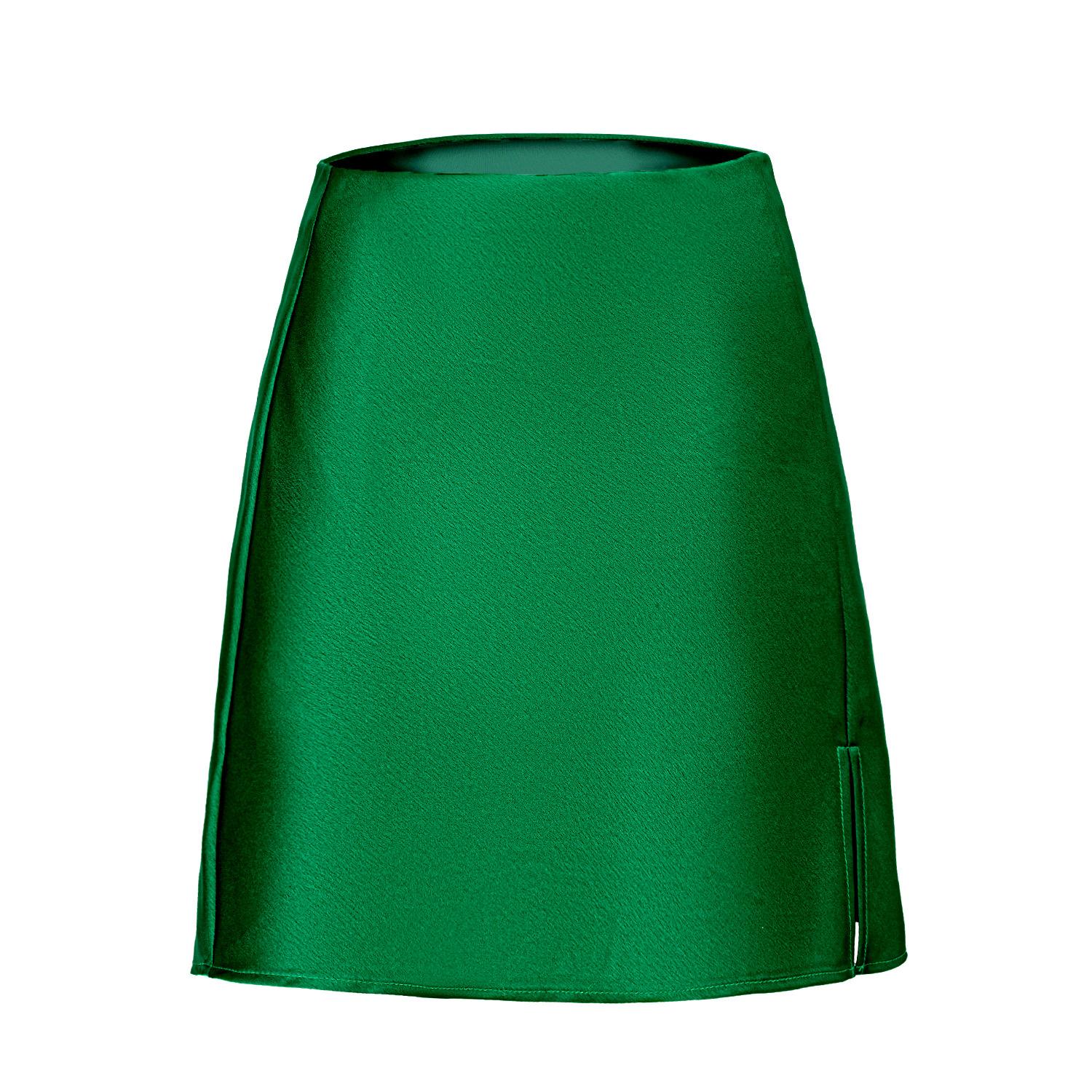 

Solid Color Satin Split Halter Skirt High Waist Elastic Sexy A-line Short Skirt Comfortable Elegant and Premium Women s XL
