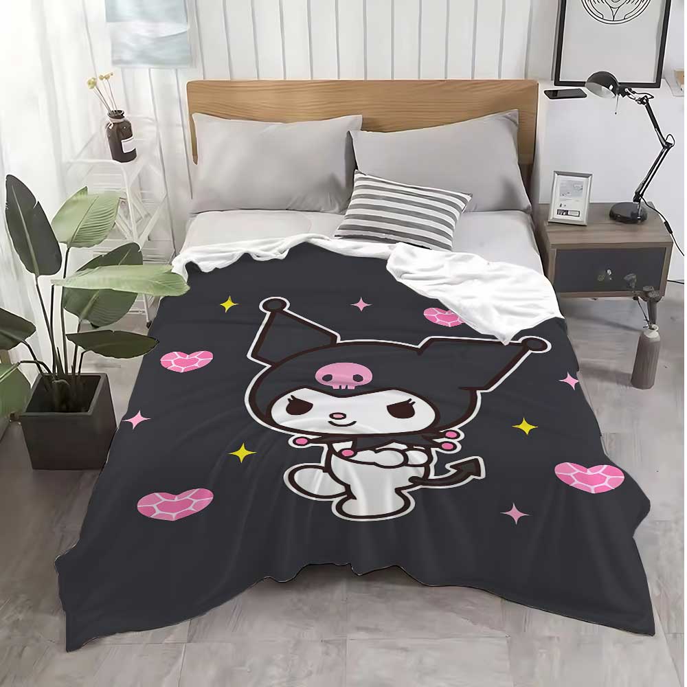 Kawaii Kuromis Blankets for Decorative Sofa Cover Blanket King Size Fluffy Plaid Luxury Bedding Home Interior Throw Knee Soft &