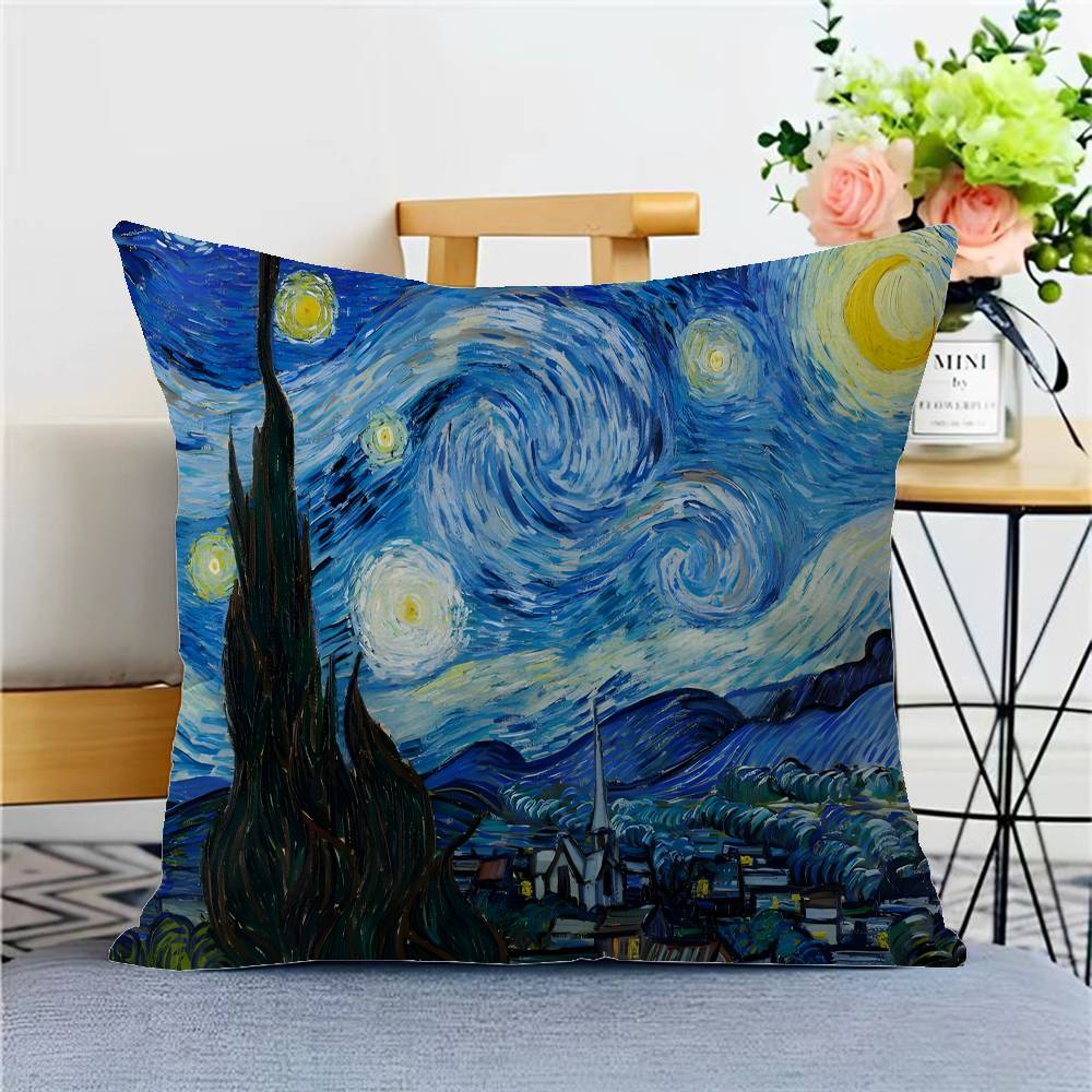Painter Van Gogh Cushion Cover Pillow Cover Decor Pillowcase Printed Cushion Case For Couch