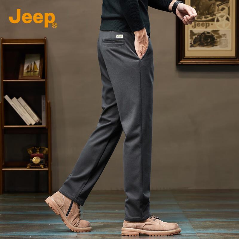 Jeep Men's 2025 Autumn Business Casual Straight-Fit Pants