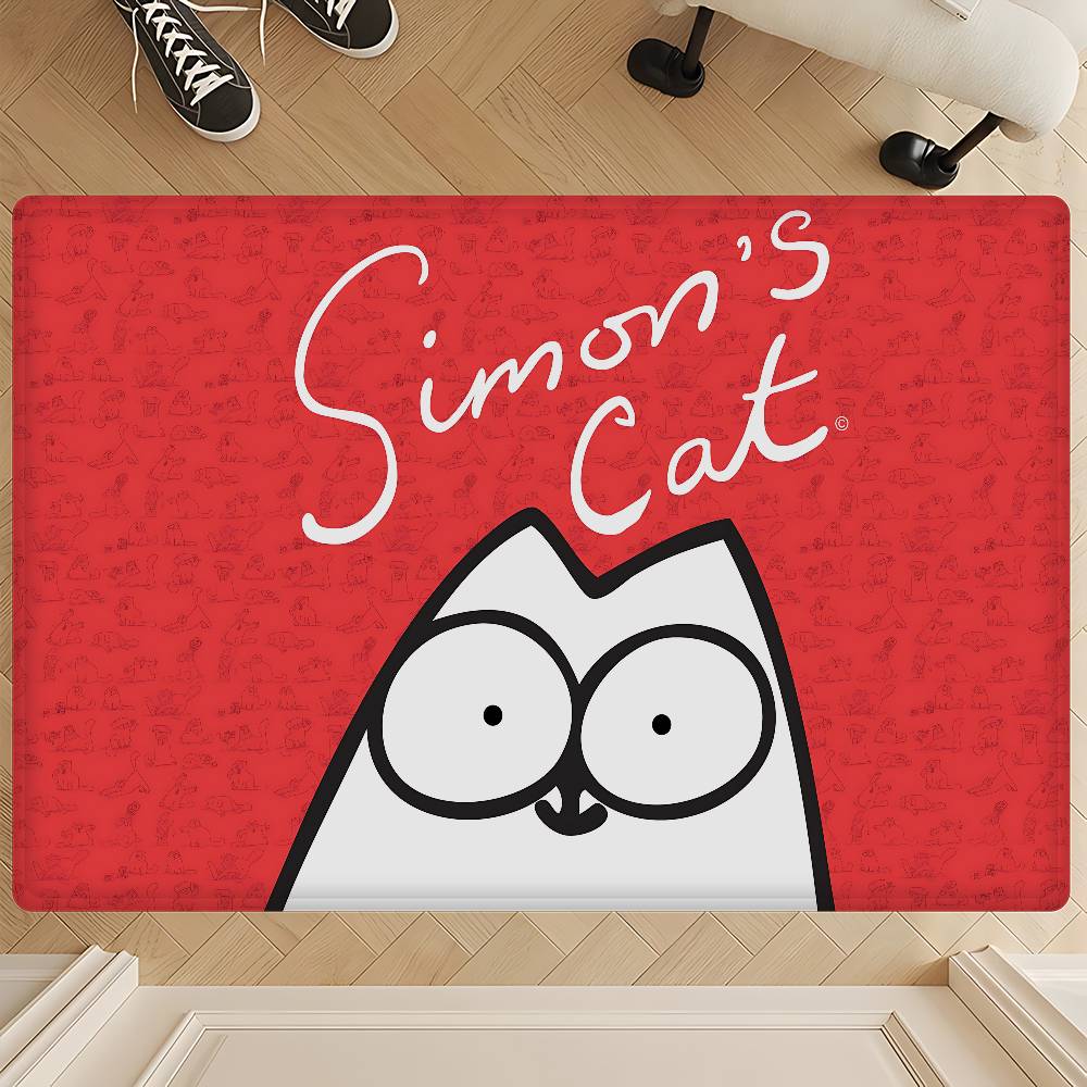 Anime Simons Cat Bathroom Mat Anti-slip Absorb Water Long Strip Cushion Bedroon Mat Welcome Doormat